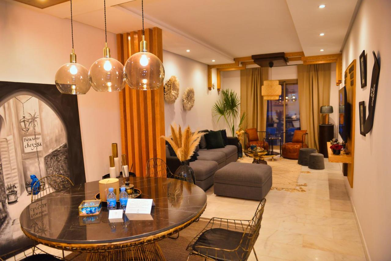 Appartement De Prestige Climatise A L'Hivernage 400M De La Gare Marrakesch Exterior foto